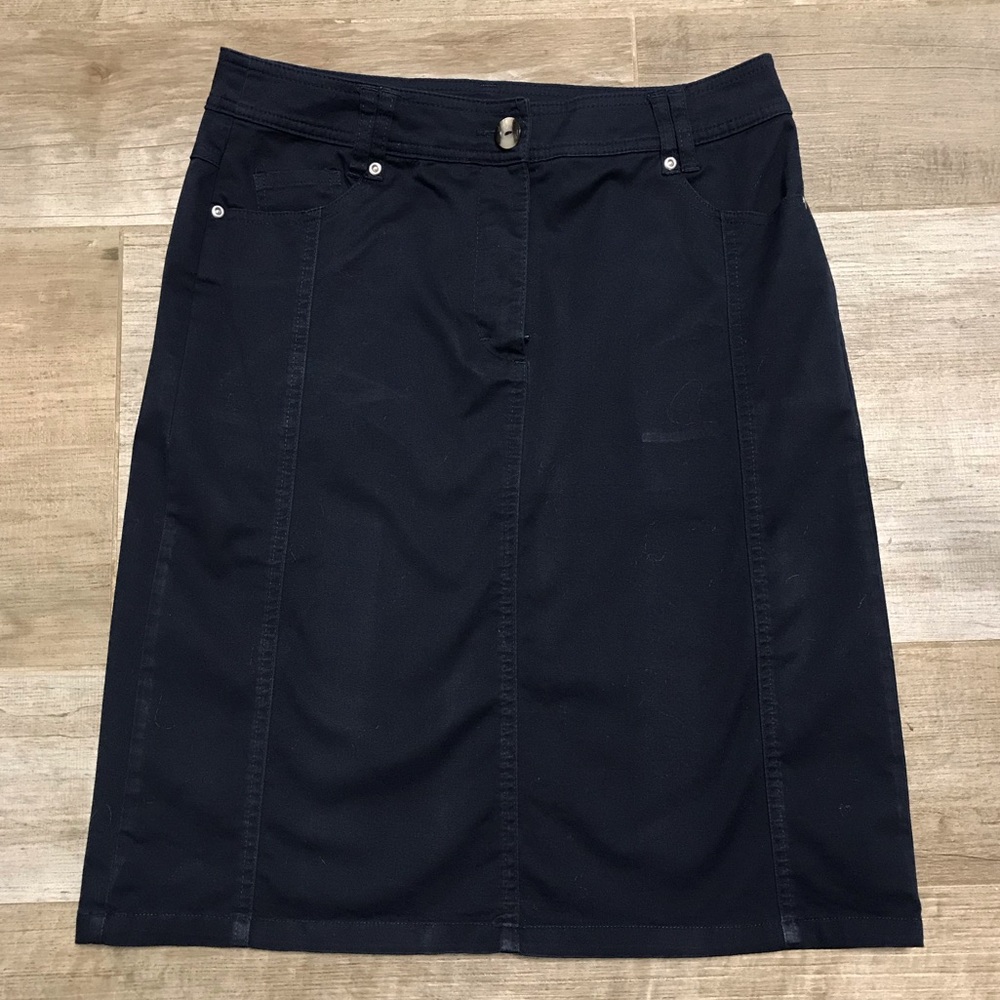 True Navy Knee Length Skirt 10P